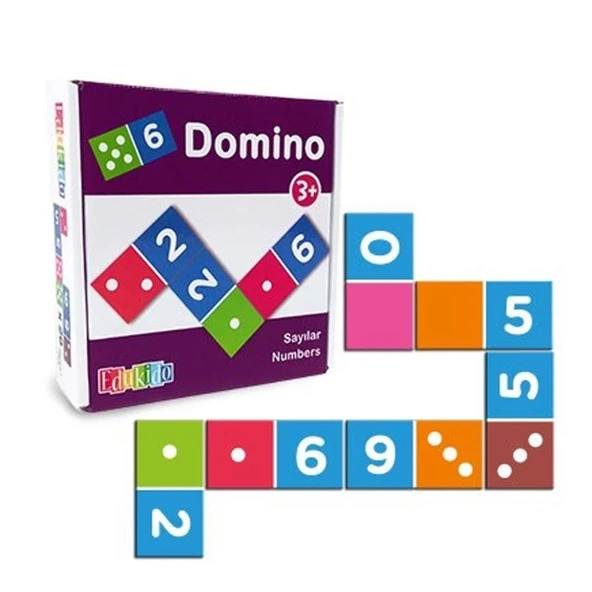 Ahşap Sayılar Domino - Eğitici Ahşap Sayılarla Çocuklar İçin Domino Oyunu