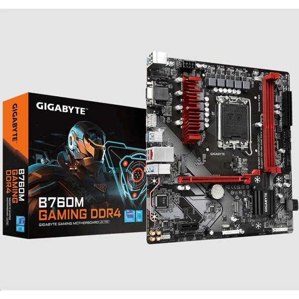 GIGABYTE B760M GAMING DDR4 HDMI DP PCIe 16X v4.0 1700p mATX ürün görseli
