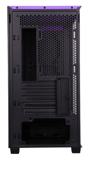 PowerBoost PB-P2252BP USB 3.0, ATX Mesh, Ring ARGB Fan, Mor Kasa - 4