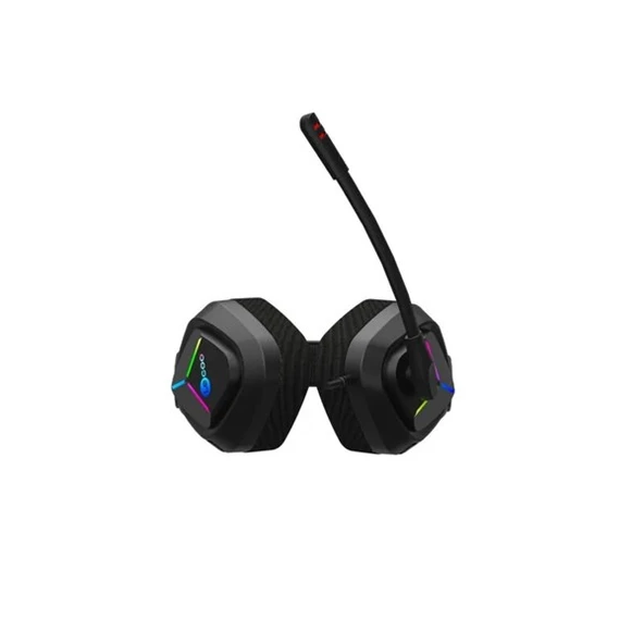 LENOVO LECOO HT406 Stereo USB 3.5mm Jack RGB Led Aydınlatma Siyah Gaming Mikrofonlu Kulaklık - 8