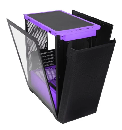 PowerBoost PB-P2252BP USB 3.0, ATX Mesh, Ring ARGB Fan, Mor Kasa - 5
