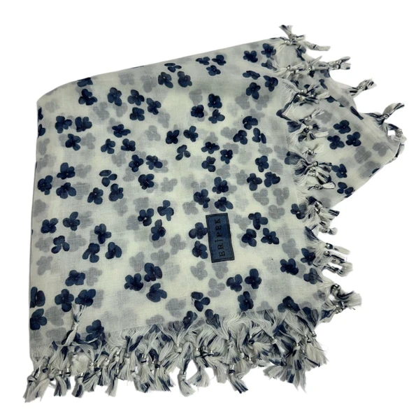 Sökme Boncuklu Pamuk Yazma - 95 x 95 - 04930