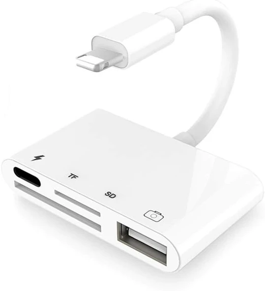 Apple Lightning To USB Lightning Micro Sd Tf Kart Okuyucu Çevirici Dönüştürücü Adaptör 4333