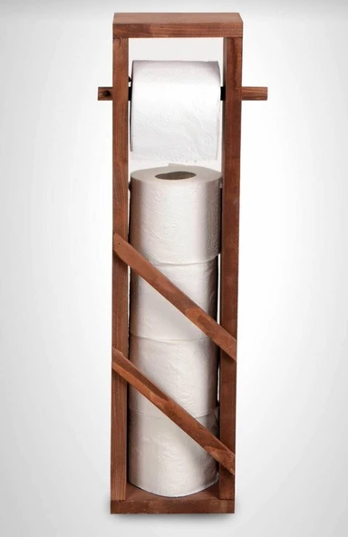 KUZELA Ahşap Tuvaletkağıtlığı.