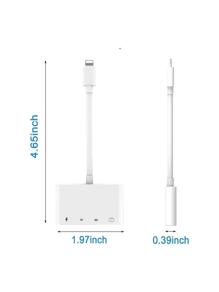 Ancheyn Apple Lightning To USB Lightning Micro Sd Tf Kart Okuyucu Çevirici Dönüştürücü Adaptör 4333 - 2