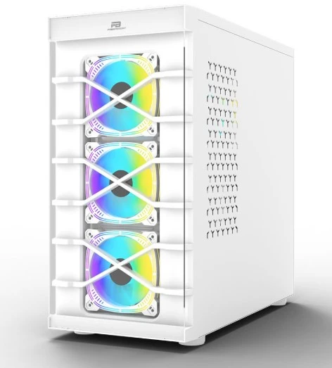 PowerBoost PB-GR222BW USB3.0 Full Beyaz Tempered Glass 7xARGB Fanlı kasa (PSU Yok) - 3