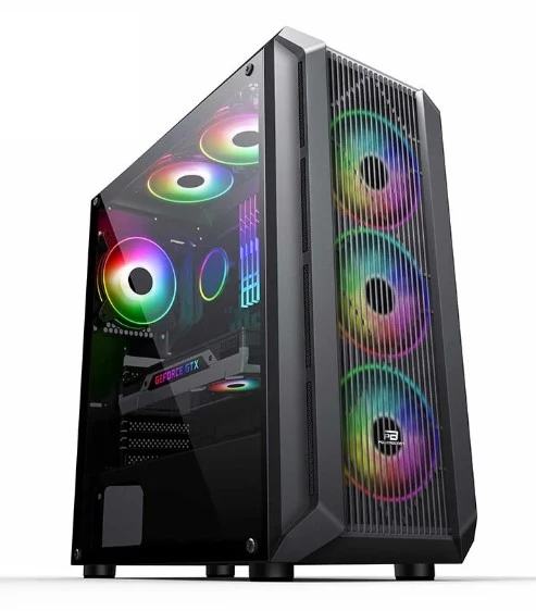 PowerBoost PB-PH016BB USB 3.0 Mesh ARGB Fanlı Gaming Siyah Kasa  (PSU yok)