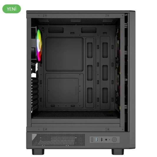 PowerBoost A600B 600W 80+ ATX USB 3.0 Rainbow Fanlı Mesh Gaming Siyah Kasa - 3