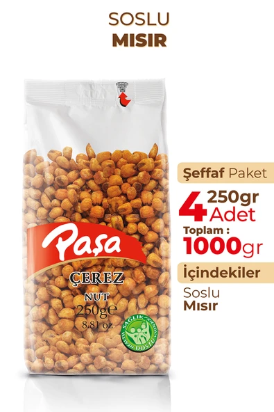 Paşa Kuruyemiş Soslu Mısır 250 gr X 4 Adet ( 1 kg) - 2