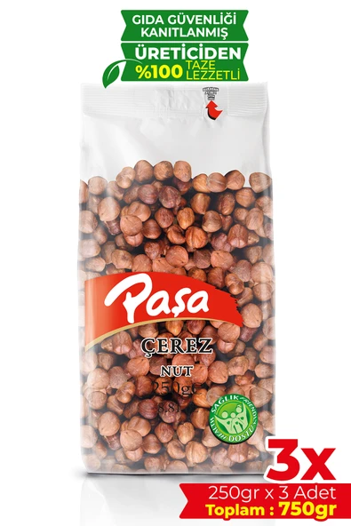 Paşa Kuruyemiş Çiğ Fındık İçi 250 gr X 3 Adet (750 gr)