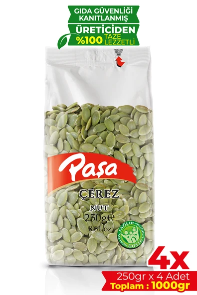 Paşa Kuruyemiş Çiğ İç Kabak Çekirdeği 250 gr X 4 Adet (1 kg) - 1