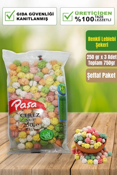 Renkli Leblebi Şekeri 250 gr x 3 Adet (750 gr)