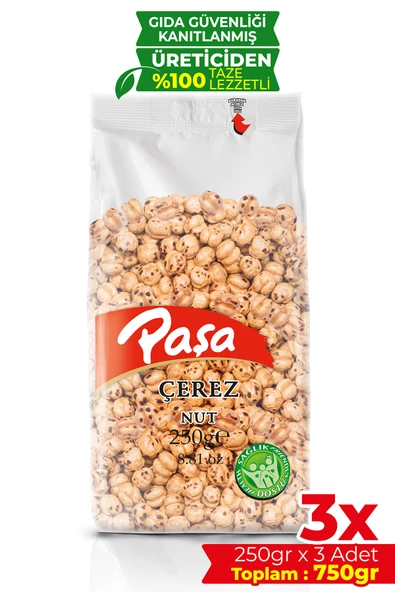 Paşa Kuruyemiş Çifte Kavrulmuş Sarı Leblebi 250 gr x 3 Adet (750 gr) - 1