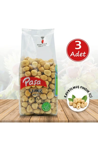 Kavrulmuş Fındık İçi 250 gr X 3 Adet (750 gr)