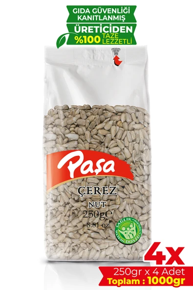 Paşa Kuruyemiş Çiğ İç Ay Çekirdeği 250 gr X 4 Adet (1 kg) - 1