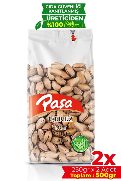 Paşa Kuruyemiş Kavrulmuş Antep Fıstığı 250 gr X 2 Adet (500 gr) - 1