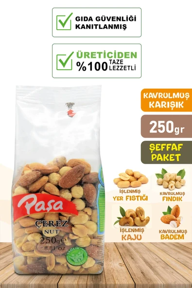 Kavrulmuş Karışık Kuruyemiş 250 Gr