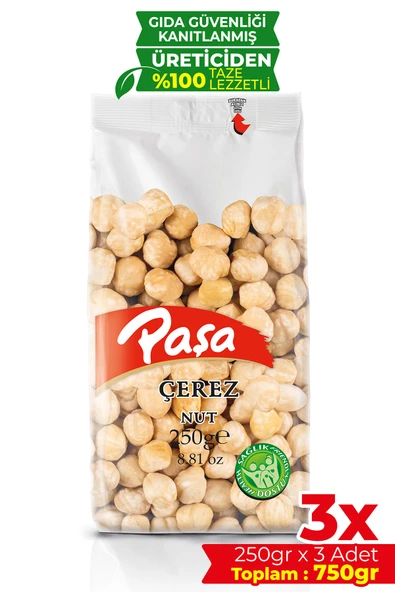 Paşa Kuruyemiş Kavrulmuş Fındık İçi 250 gr X 3 Adet (750 gr)