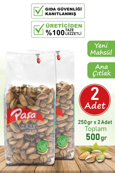 Kavrulmuş Antep Fıstığı 250 gr X 2 Adet (500 gr)
