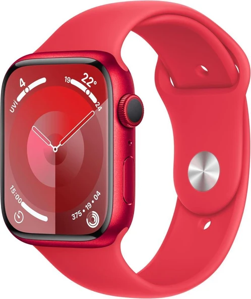 Apple Watch Series 9 GPS 41 mm (PRODUCT) RED Alüminyum Kasa Akıllı Saat ve (PRODUCT) RED Spor Kordon - S/M. Fitness Takibi, Kan