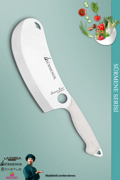 Sürmene Serisi Mutfak Bıçak Börek Bıçağı Pizza Pide Salata Bıçağı Beyaz ( Mft-002 )