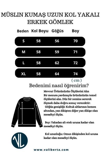 Nefes Alabilir Yarım Oversize Müslin Kumaş Uzun Kol Yakalı Erkek Gömlek - Beyaz - 6