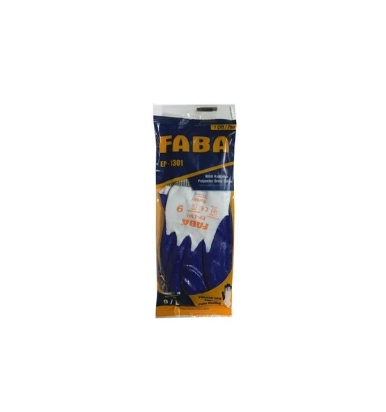 Faba EP-1301 Lacivert Nitril Polyester Eldiven No 9 - 3