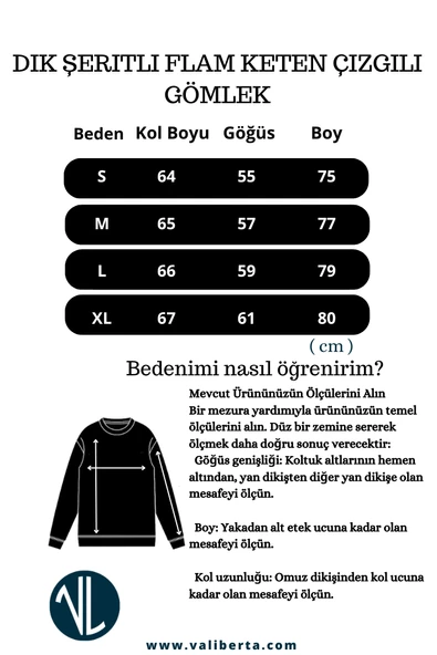 Dik Şerit Çizgili Flam Keten Gömlek - Bordo - Resim 5