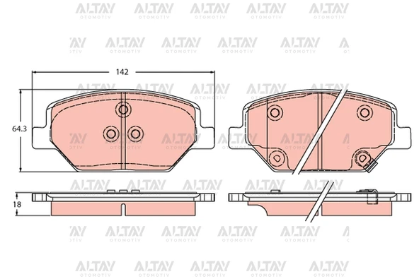 TRW-GDB2185 FREN BALATA INSIGNIA B 17 ÖN D20DTH-B16DTH-D16DTH-B16DTE-D16DTE-D16DTN
