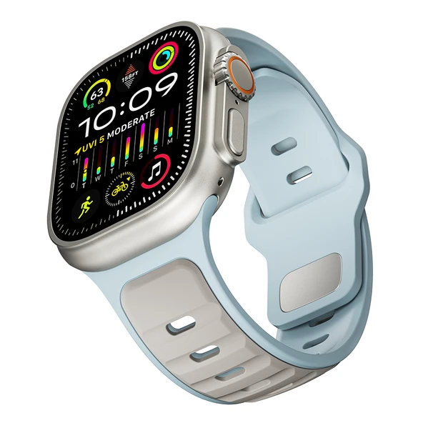 Apple Watch Ultra 49mm Zore KRD-135 Silikon Kordon Strap Kayış - Resim 7