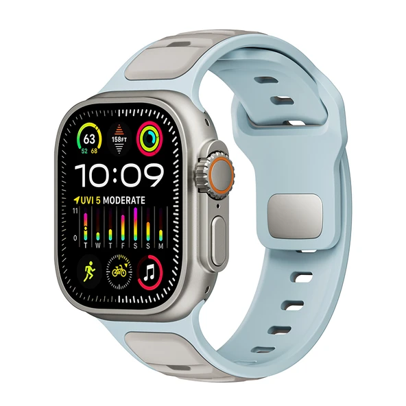 Apple Watch Ultra 49mm Zore KRD-135 Silikon Kordon Strap Kayış - Resim 5