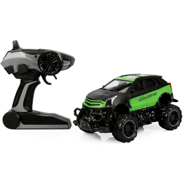 Crazon 1:18 Uzaktan Kumandalı 4x4 Crazy Off-Road Araba 2.4 Ghz Usbj Şarj Siyah Yeşil - 1