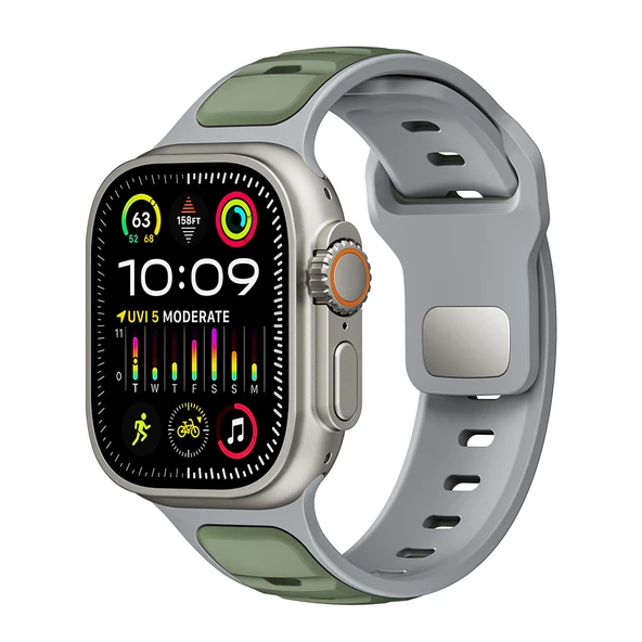 Apple Watch Ultra 49mm Zore KRD-135 Silikon Kordon Strap Kayış - Resim 8