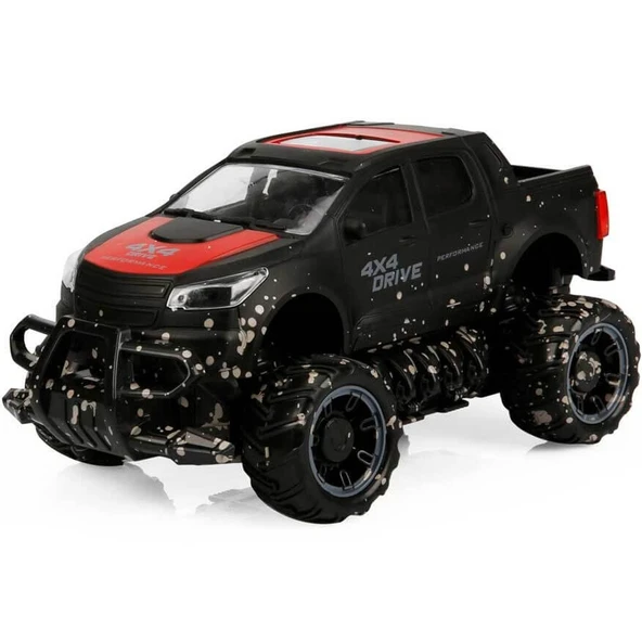 Crazon 1:18 Uzaktan Kumandalı 4x4 Crazy Off-Road Araba 2.4 Ghz Usbj Şarj Siyah Kırmızı - 3