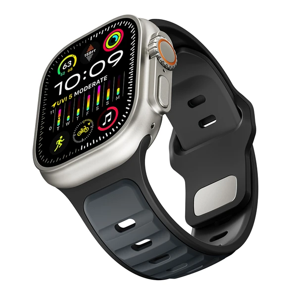Apple Watch Ultra 49mm Zore KRD-135 Silikon Kordon Strap Kayış - Resim 3