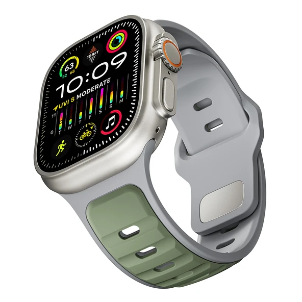 Apple Watch Ultra 49mm Zore KRD-135 Silikon Kordon Strap Kayış - Resim 10