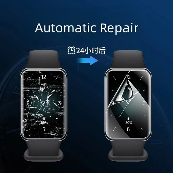 Huaweı Band 10 Uyumlu  3 Adet Şeffaf Ultra koruyucu Nano Jelatin - Resim 7