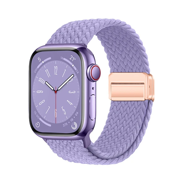Apple Watch 10 46mm Zore KRD-134 Örgü Tasarımlı Hasır Kordon Strap Kayış - 7