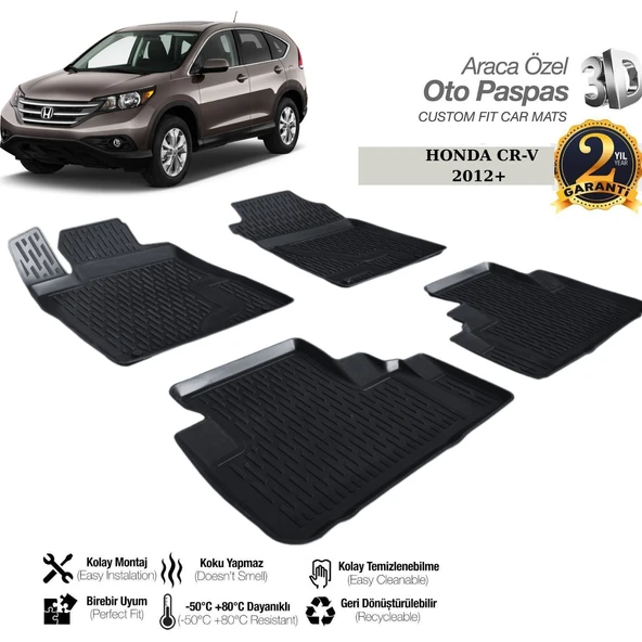 3D PASPAS SİYAH HONDA CR-V 2012+
