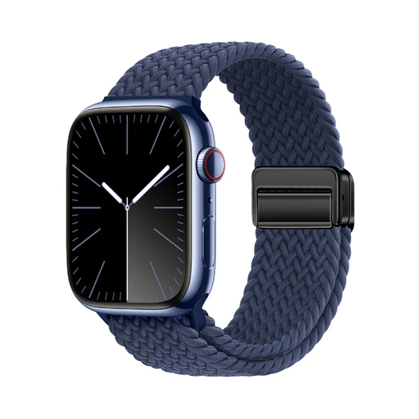 Apple Watch 10 46mm Zore KRD-134 Örgü Tasarımlı Hasır Kordon Strap Kayış - 3