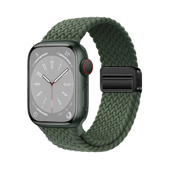 Apple Watch 10 46mm Zore KRD-134 Örgü Tasarımlı Hasır Kordon Strap Kayış - 2