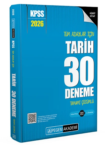 Pegem 2026 KPSS Tüm Adaylar İçin Tarih 30 Deneme Çözümlü Pegem Akademi Yayınları - 2