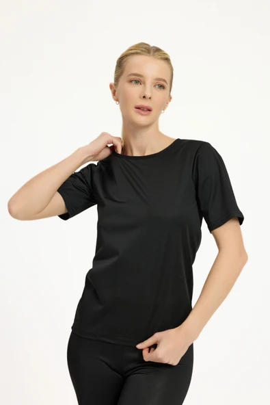 Yağ Yaktıran Termal Kısa Kollu Tişört ve Tayt - Resim 4