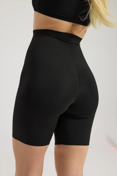 Kadın Yüksek Bel Paçalı Korse Siyah - Resim 4