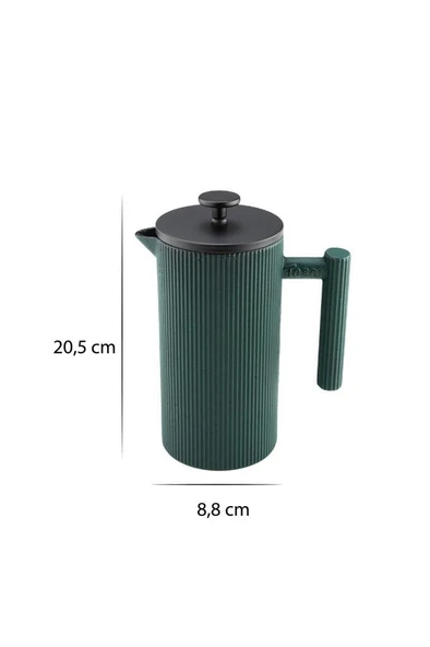 Bambum Linden - Döküm Demlik French Press 800 ml Yeşil - 3