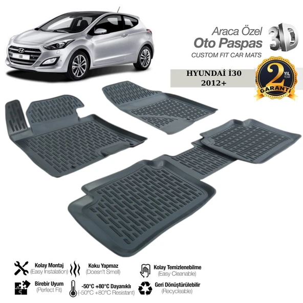 3D PASPAS SİYAH HYUNDAI I30 2012+
