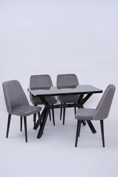 Kütük Milano MDF Lak Mutfak Masa Sandalye Takımı 70x120