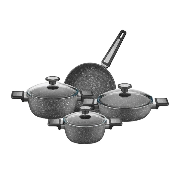 Aryıldız Vortex Granitium 7 Parça Tencere Seti Ar260241 - Resim 2
