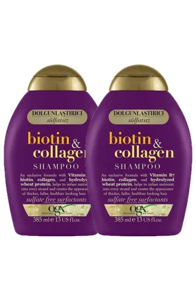 OGX Organix Biotin & Collagen Şampuan 385 ml X2 Adet