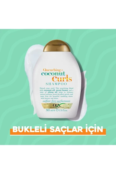 OGX Bukleli Saçlar Için Nemlendirici Coconut Curls Sülfatsız Şampuan 385 ml - Resim 2